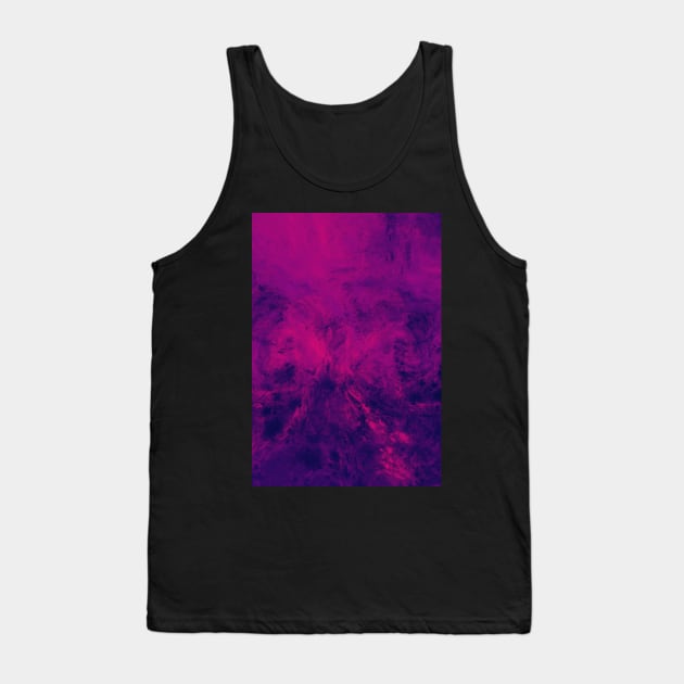 Dark Pink and Purple Abstract Splash Artwork Tank Top by love-fi